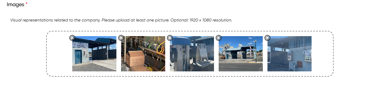 Well-filled images field on Bizindecate