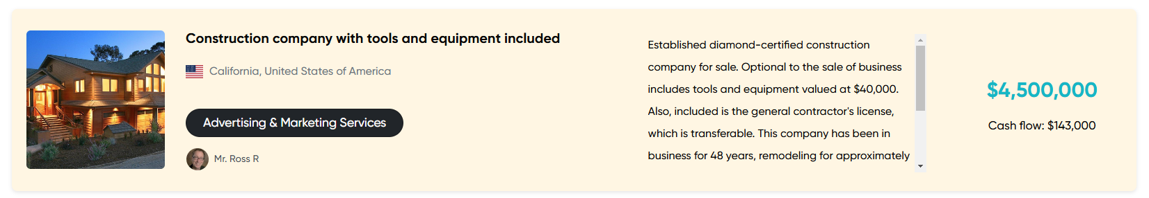 A sponsored lisitng on Bizindecate